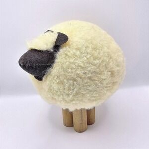 Vintage Dept 56 "Le Mouton"‎ Joan Shane Wooly Sheep Figurine 1983 Folk Art 7 in